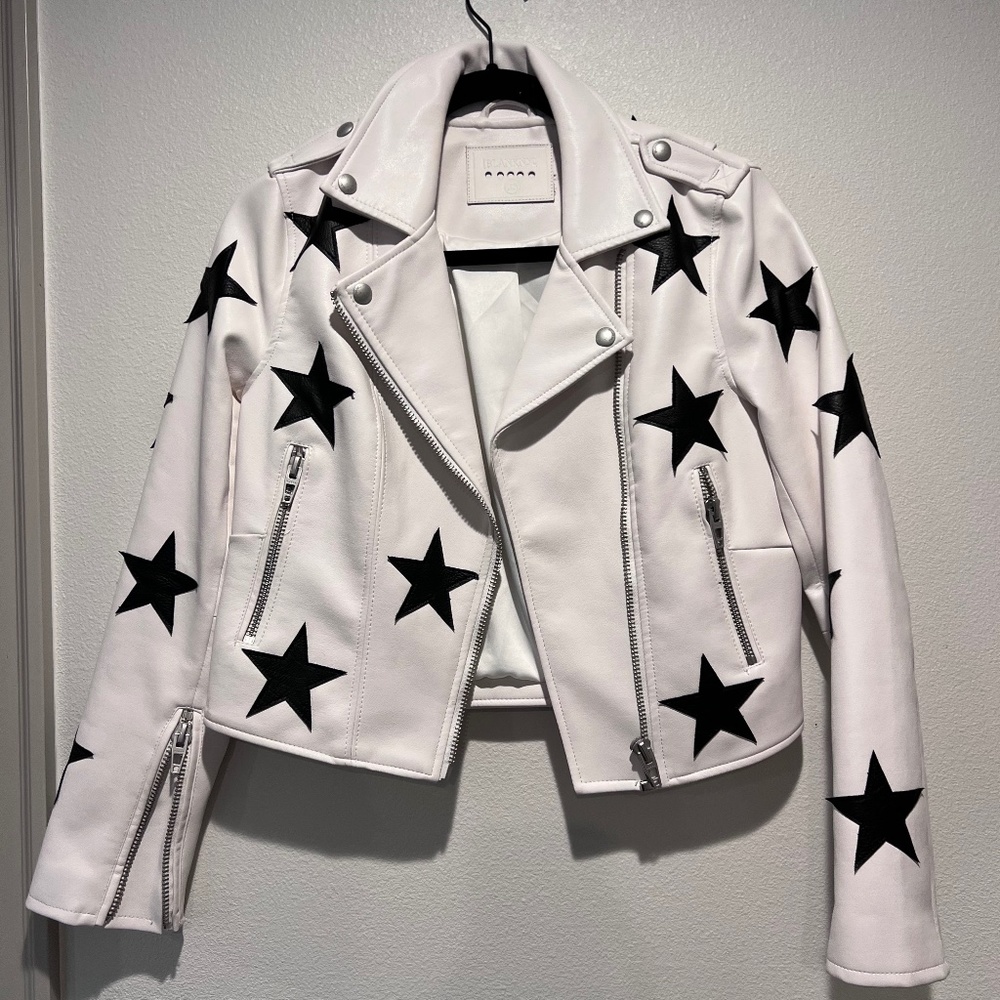 White star leather jacket